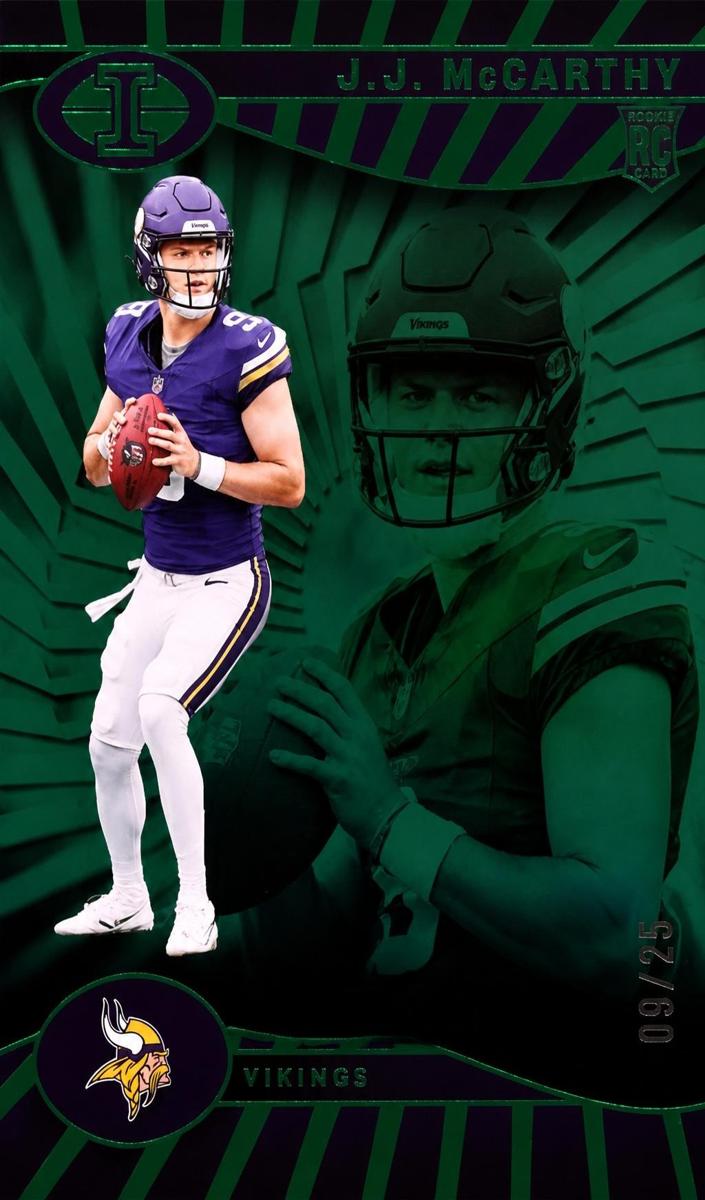 2024 Panini Illusions Football Green Trophy Collection J.J. McCarthy #100