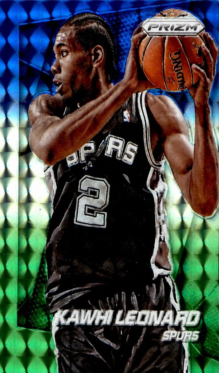 2014 Panini Prizm Basketball Blue Green Mosaic Kawhi Leonard #46