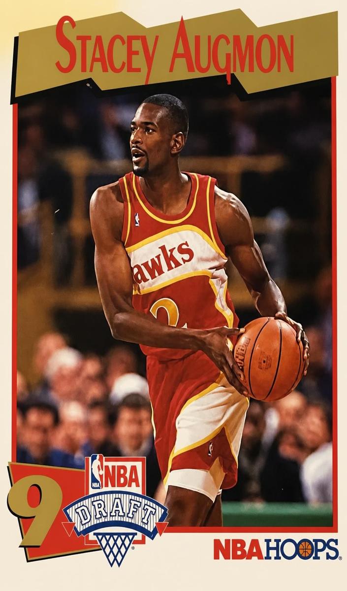 1991 Hoops Basketball Stacey Augmon #554