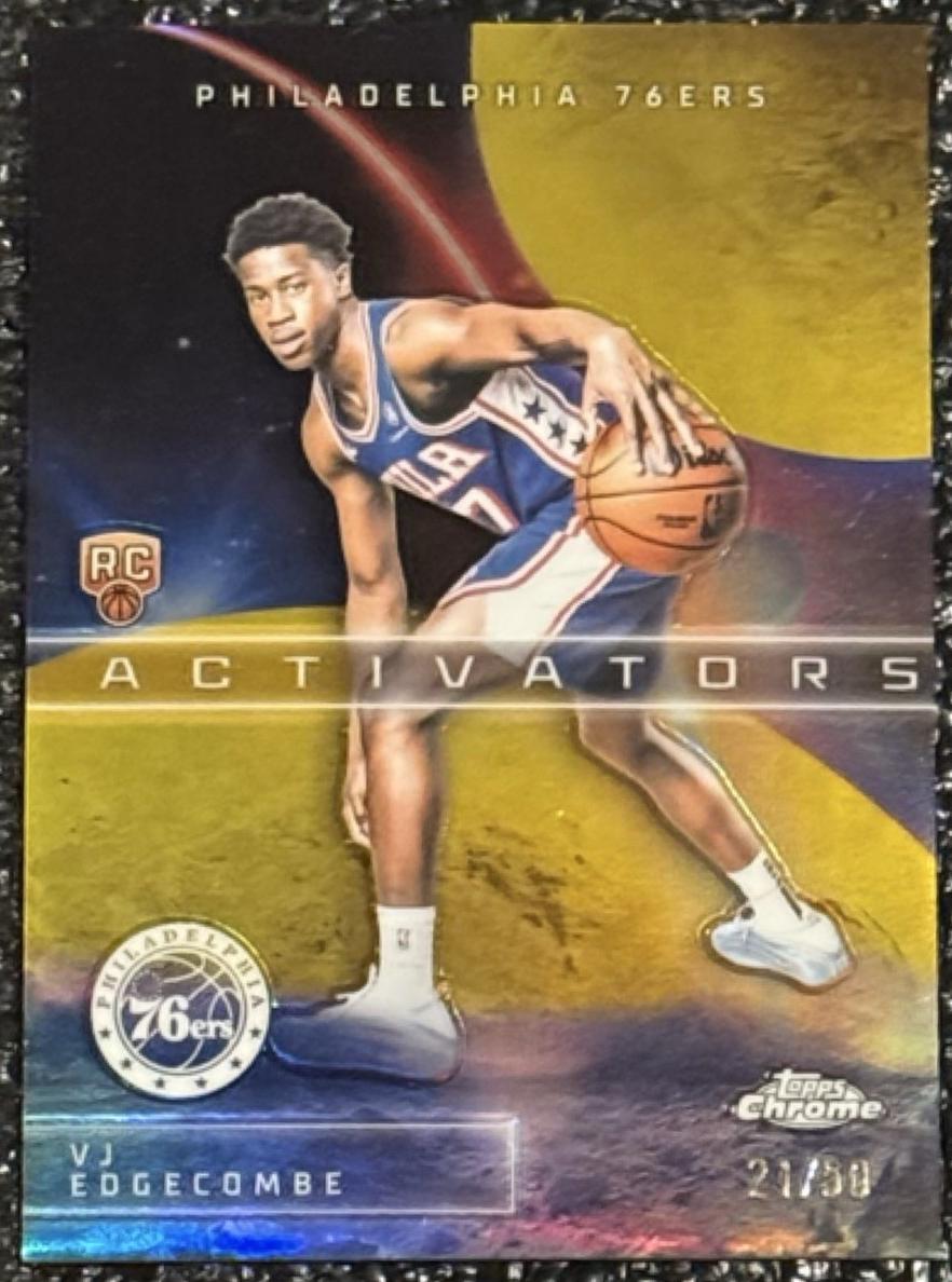 2025 Topps Chrome Basketball Gold Refractor VJ Edgecombe #AC-13