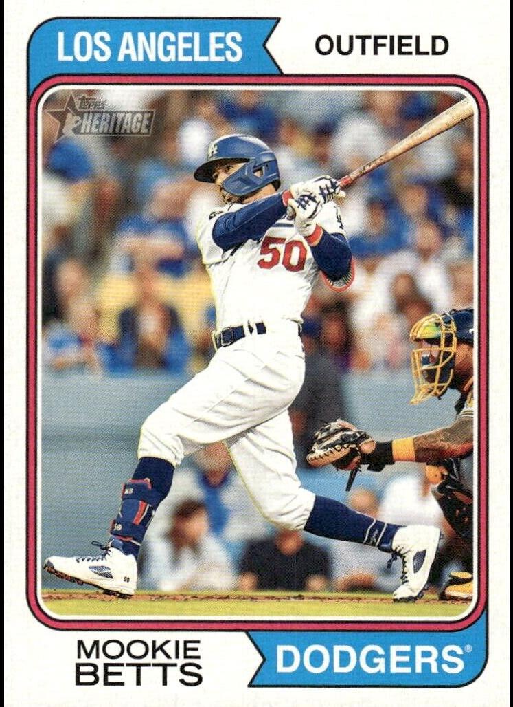 2023 Topps Heritage Baseball Mookie Betts #315 PSA 9