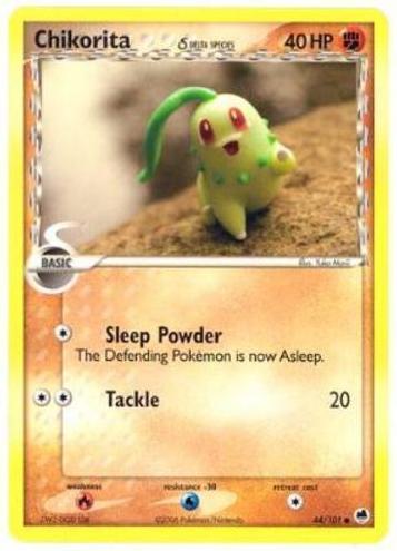 2006 Pokemon EX Dragon Frontiers Chikorita #44 CGC 9.5