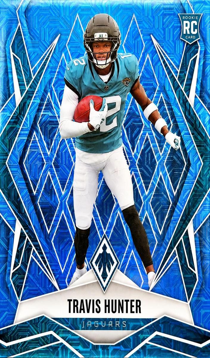2025 Panini Phoenix Football Light Blue Mojo Travis Hunter #157