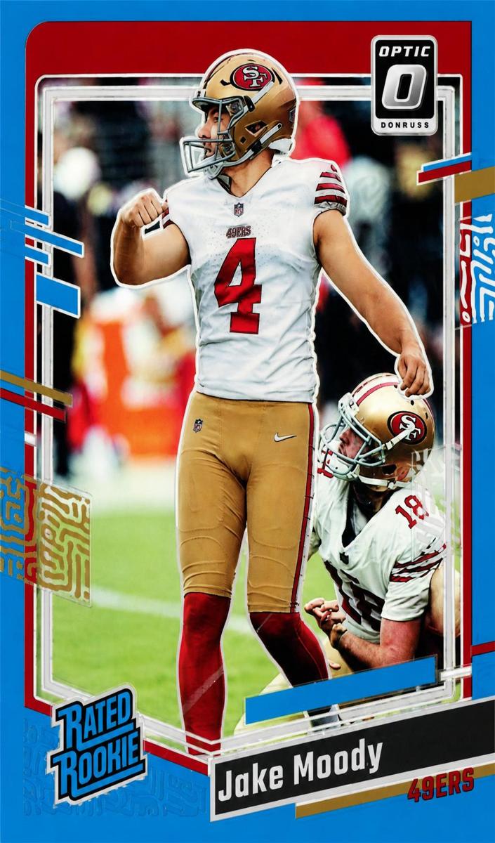 2023 Donruss Optic Football Aqua Jake Moody #289 PSA 9