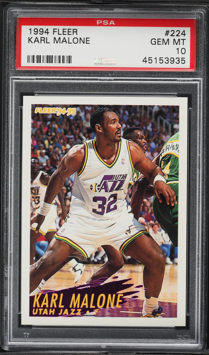 1994 Fleer Basketball Karl Malone #224 PSA 9