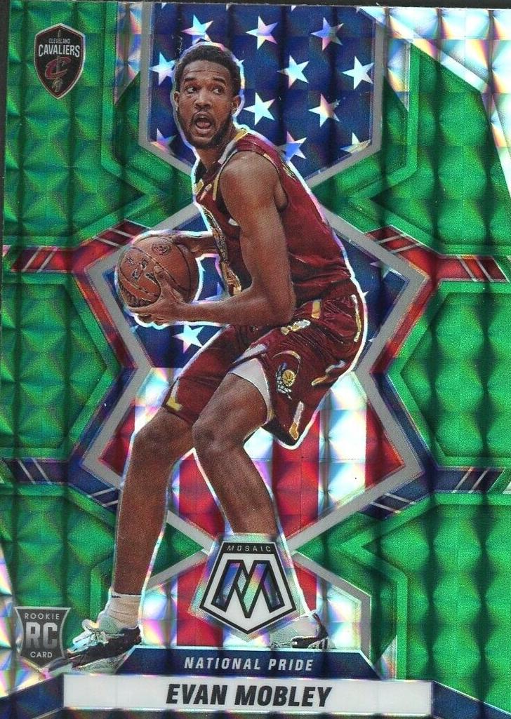 2021 Panini Mosaic Basketball Green Mosaic Evan Mobley #258 PSA 9