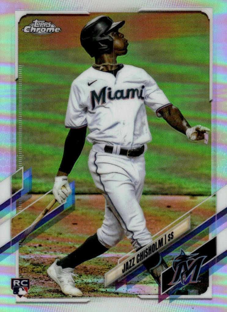 2021 Topps Chrome Baseball Refractor Jazz Chisholm 2021 Topps Chrome Baseball Refractor #144 SGC 9