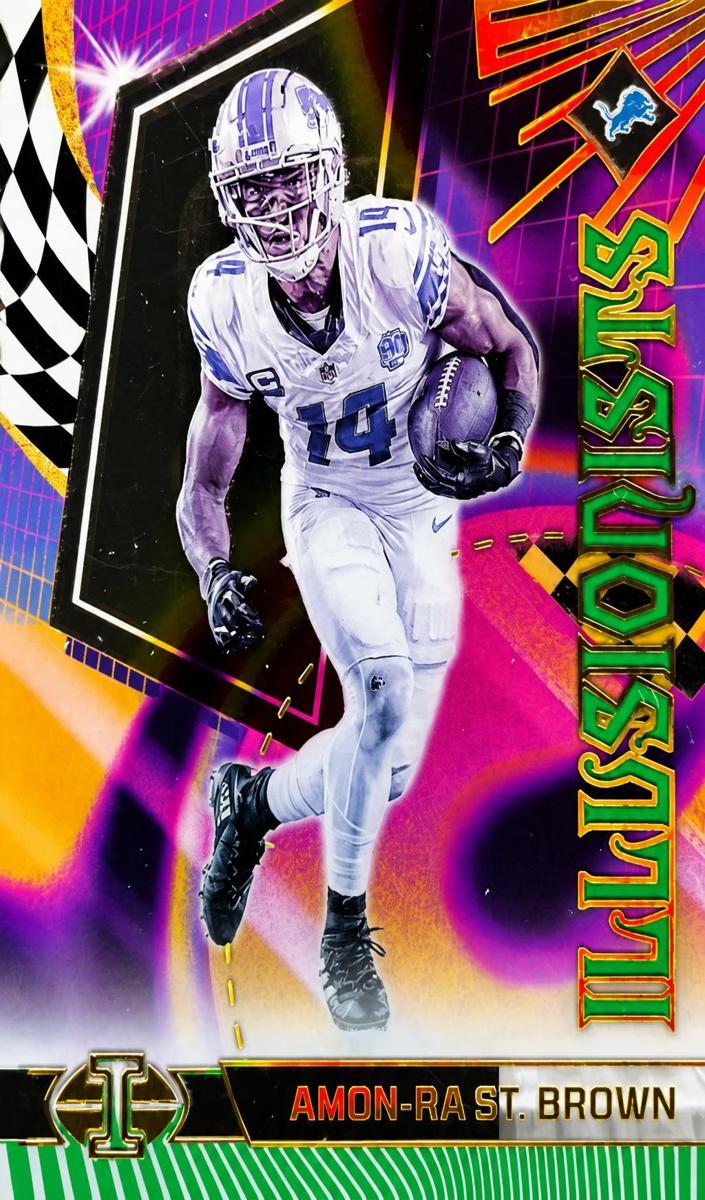 2023 Panini Illusions Football Green Amon-Ra St. Brown #1