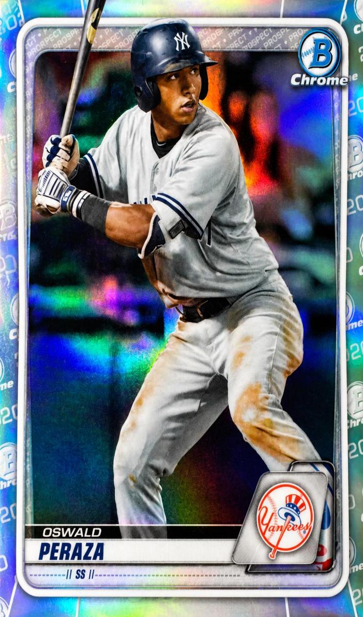 2020 Bowman Chrome Draft Baseball Refractor Oswald Peraza #BD-27