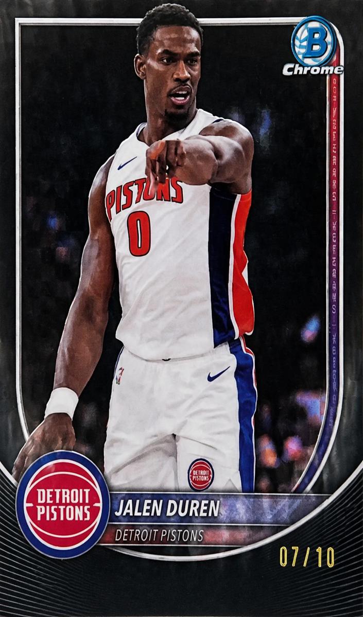 2025 Bowman Basketball Black Refractor Jalen Duren #BCV-75