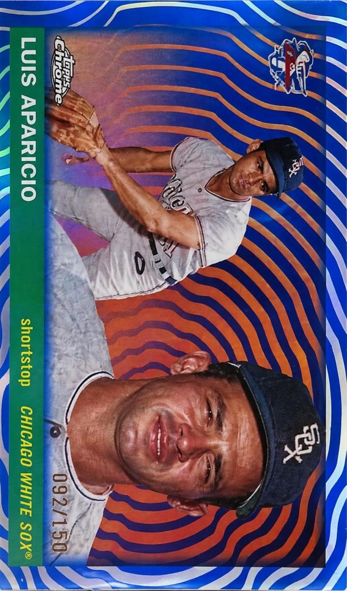 2025 Topps Chrome Platinum Baseball Blue Vibrations Refractor Luis Aparicio #413