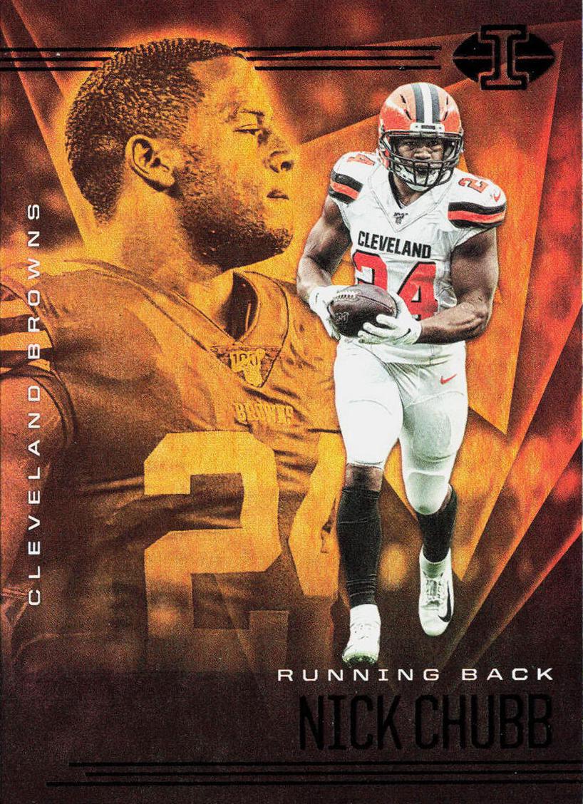 2020 Panini Illusions Football Trophy Collection Orange Nick Chubb #56