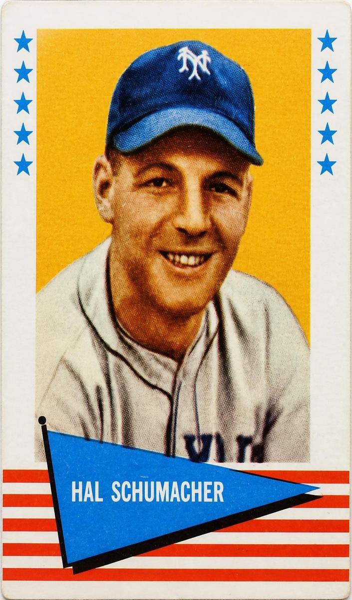 1961 Fleer Baseball Greats F418-3 Hal Schumacher #137