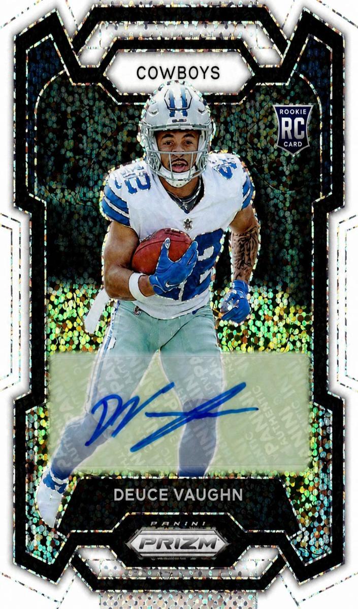 2023 Panini Prizm Football White Sparkle Deuce Vaughn #324
