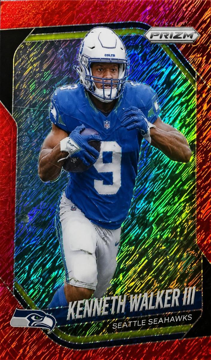 2025 Panini Prizm Football Red Shimmer Kenneth Walker III #272