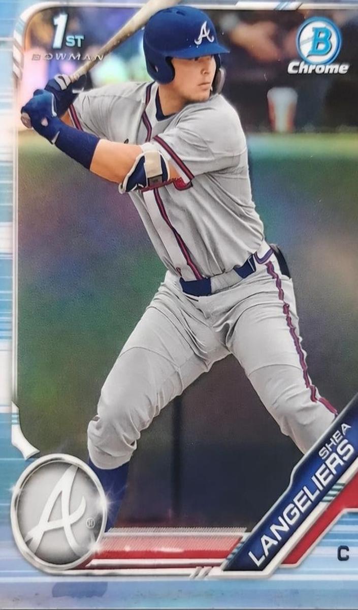 2019 Bowman Draft Chrome Baseball Sky Blue Shea Langeliers #BDC-67