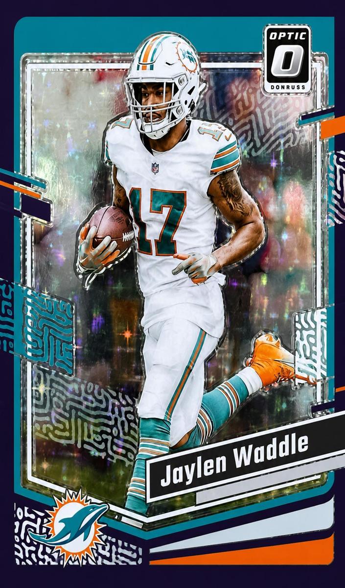 2023 Donruss Optic Football Purple Stars Jaylen Waddle #116