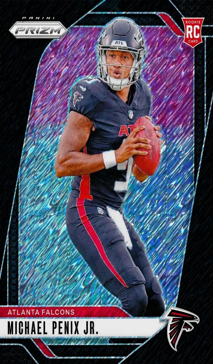 2024 Panini Prizm Football Black Shimmer Michael Penix Jr. #378 PSA 8