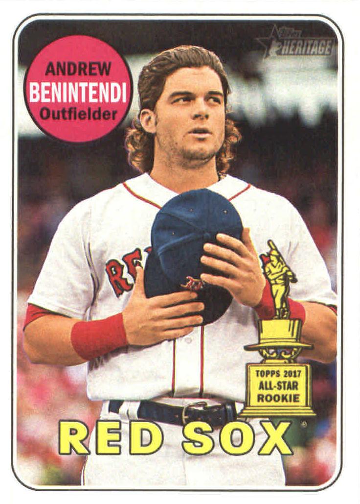 2018 Topps Heritage Baseball Andrew Benintendi #130 PSA 9