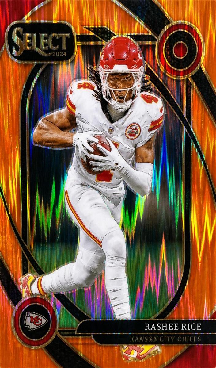 2024 Panini Select Football Orange Prizm Shock Rashee Rice #288