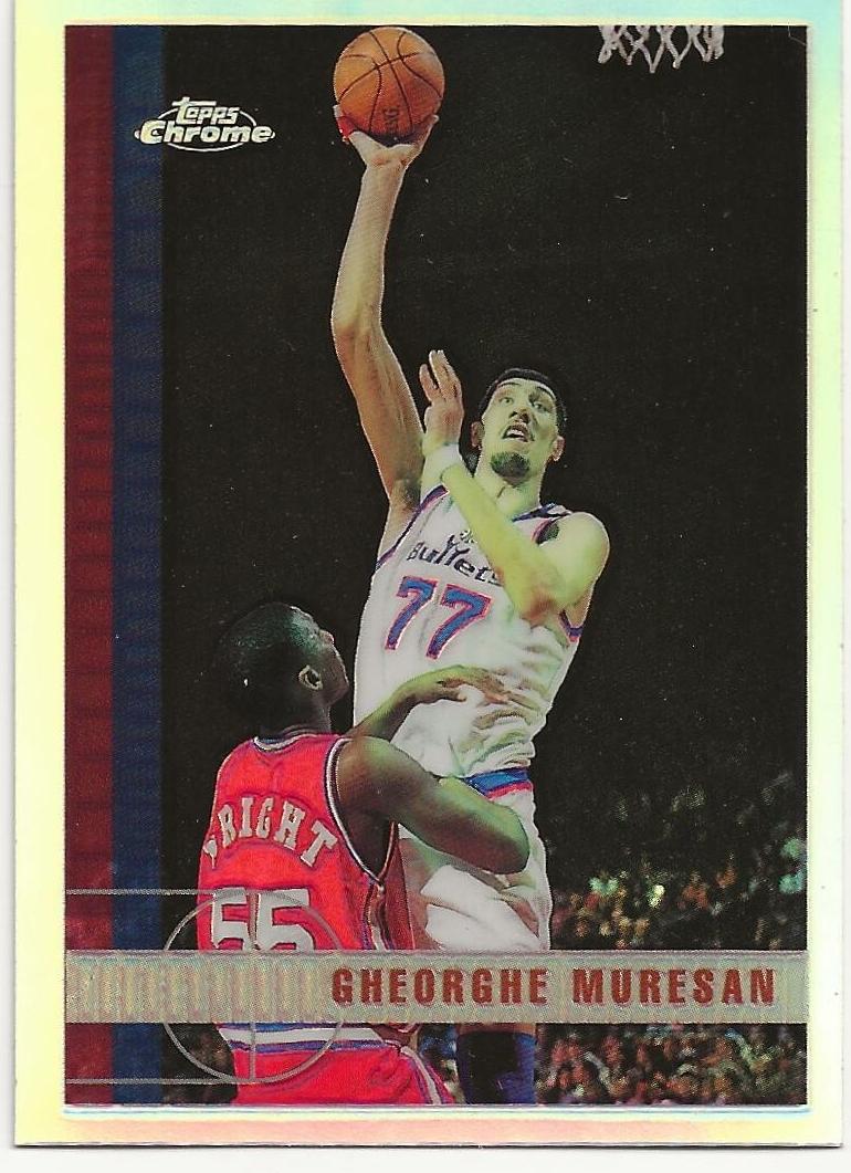 1997 Topps Chrome Basketball Refractor Gheorghe Muresan #59 PSA 8.5