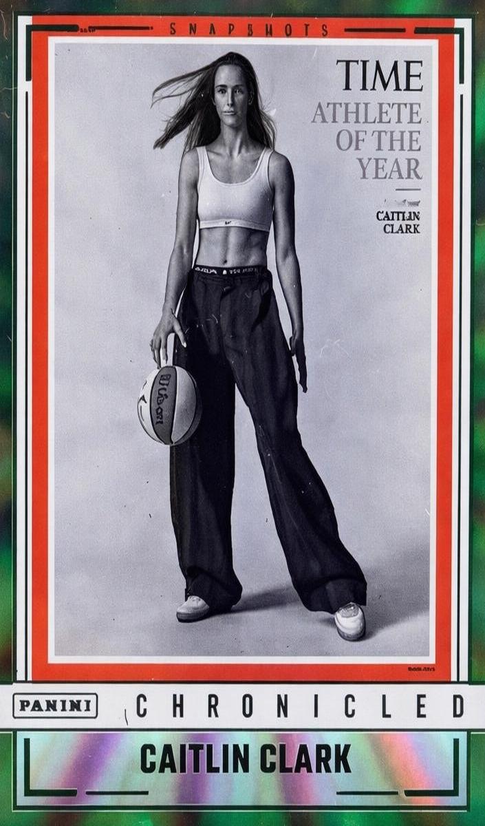 2025 Panini Caitlin Clark Chronicled Basketball Green Laser Caitlin Clark #99