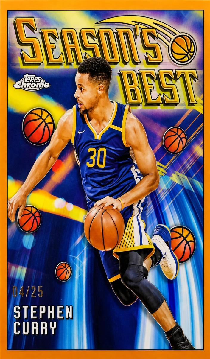 2023 Topps Chrome Basketball Orange Refractor Stephen Curry #SB-5