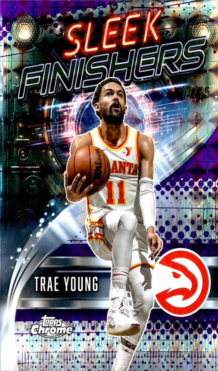 2025 Topps Chrome Basketball Geometric Purple Refractor Trae Young #SF-20