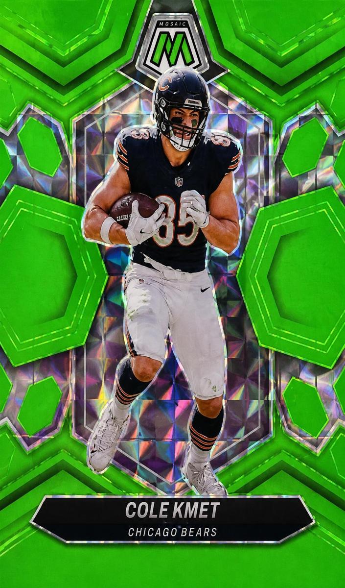 2024 Panini Mosaic Football Green Fluorescent Cole Kmet #40