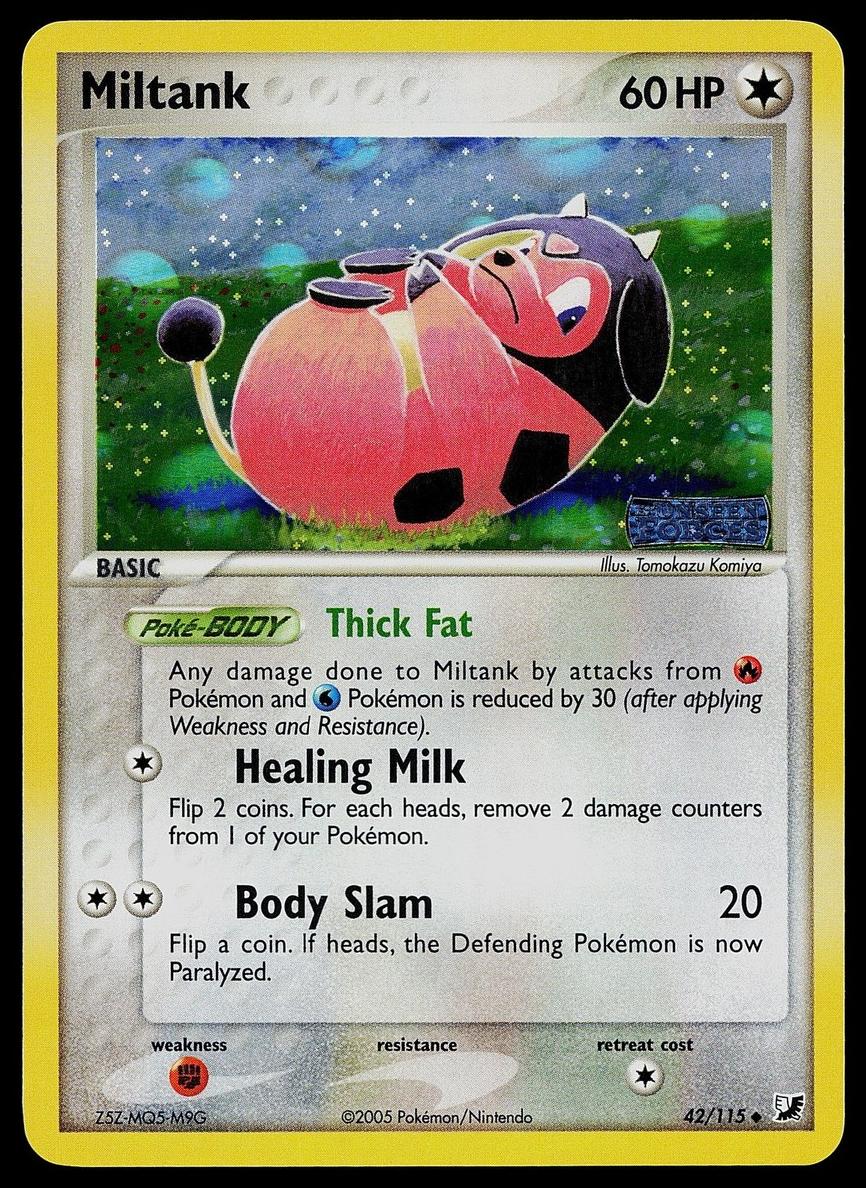 2005 Pokemon EX Unseen Forces Reverse Holo Miltank #42 PSA 9