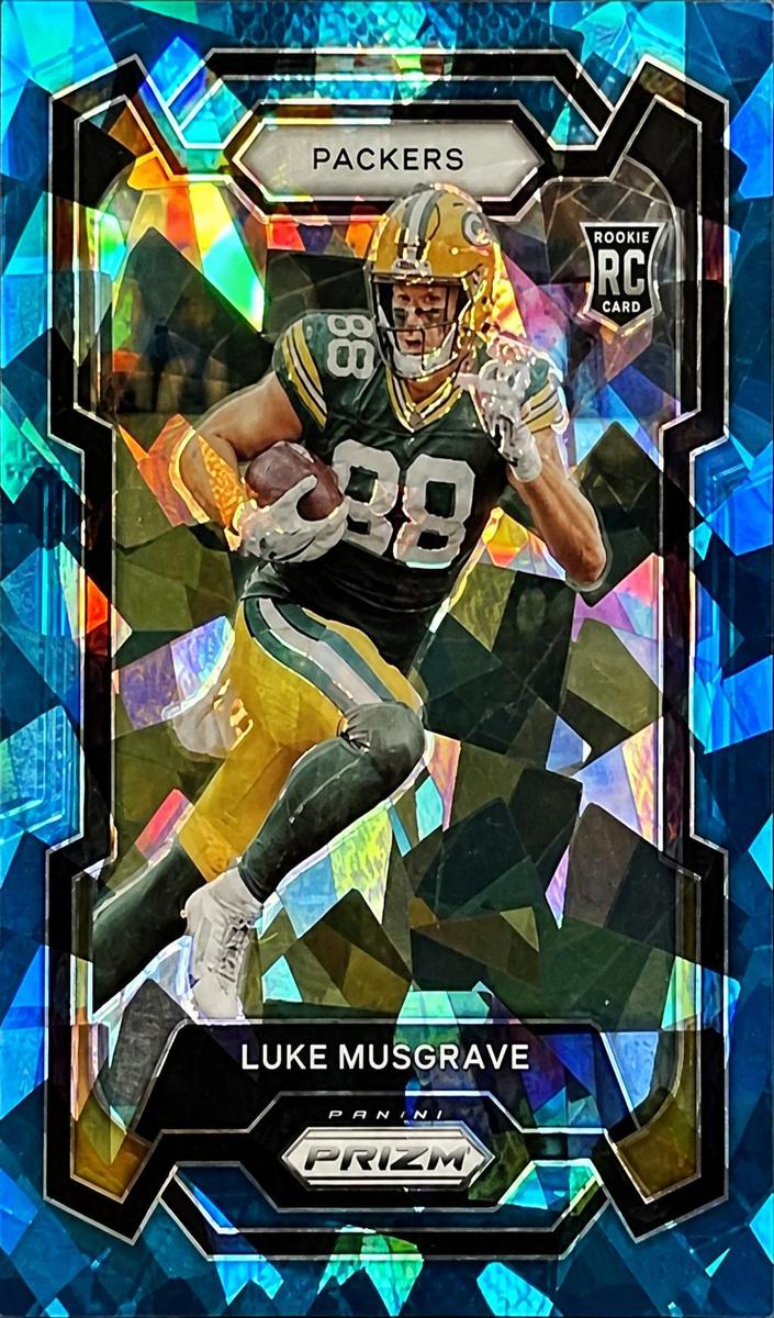 2023 Panini Prizm Football Blue Ice Luke Musgrave #337 PSA 10