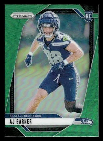 2024 Panini Prizm Football Green AJ Barner #304