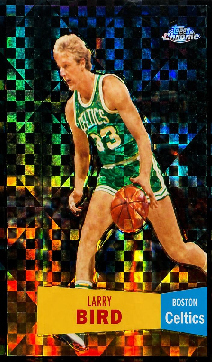 2007 Topps Chrome Basketball X-Fractor Larry Bird #105 PSA 9