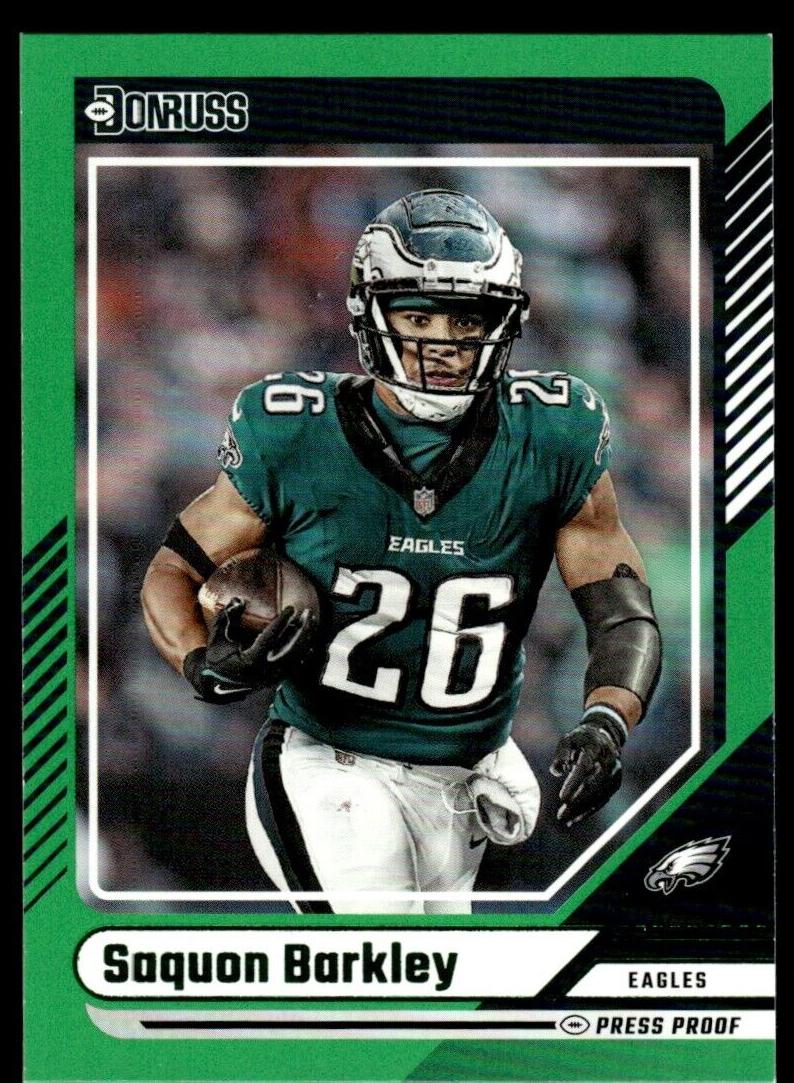 2024 Panini Donruss Football Press Proof Green Saquon Barkley #32