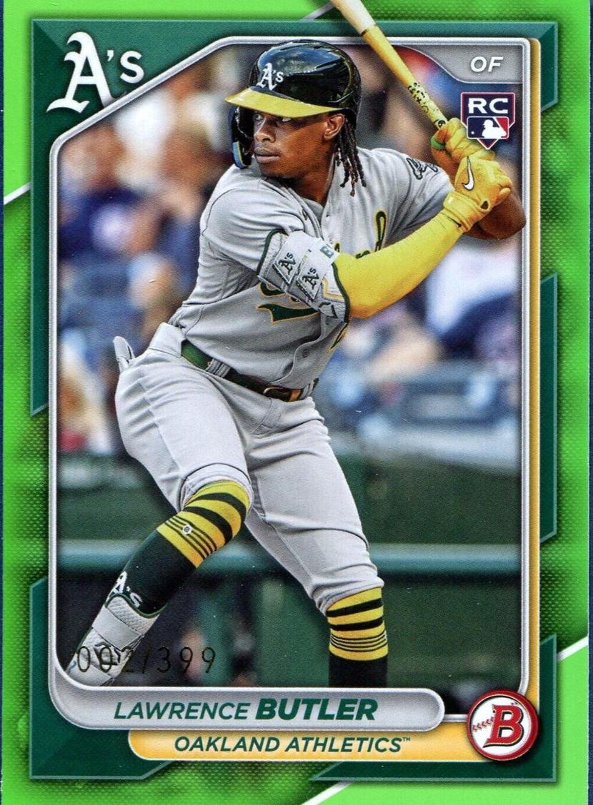 2024 Bowman Baseball Neon Green Lawrence Butler #44 PSA 9