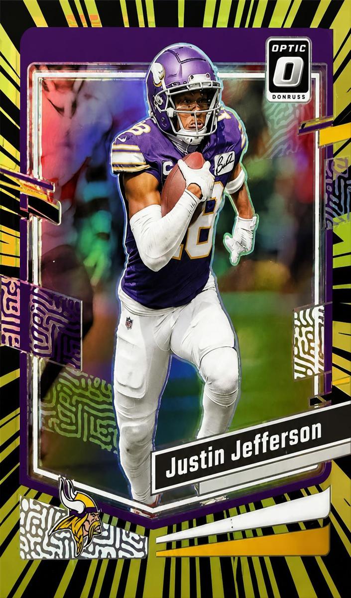 2023 Donruss Optic Football Electricity Justin Jefferson #125 PSA 8.5