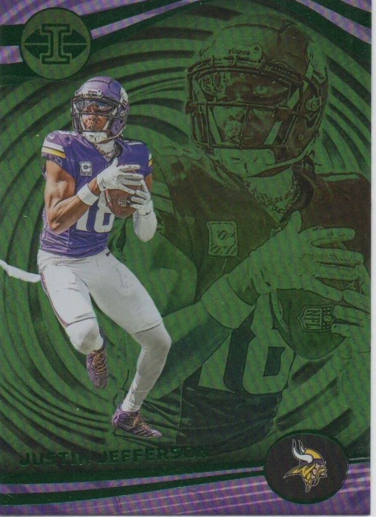 2023 Panini Illusions Football Trophy Collection Emerald Justin Jefferson #72 SGC 8.5