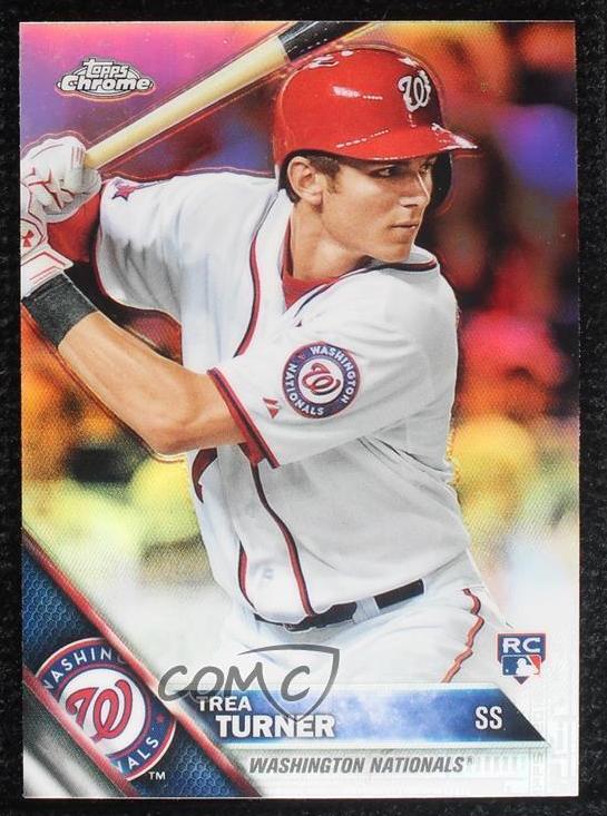 2016 Topps Chrome Baseball Refractor Trea Turner #32 PSA 10