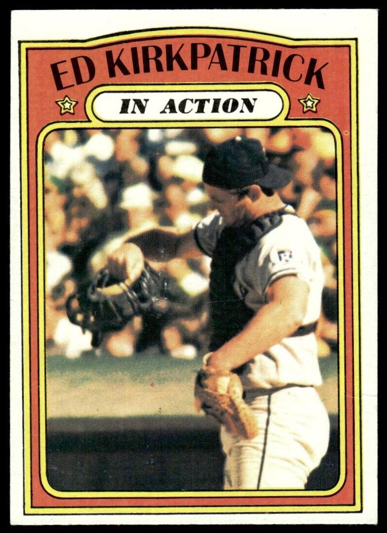 1972 Topps Baseball In Action Ed Kirkpatrick #570 PSA 9