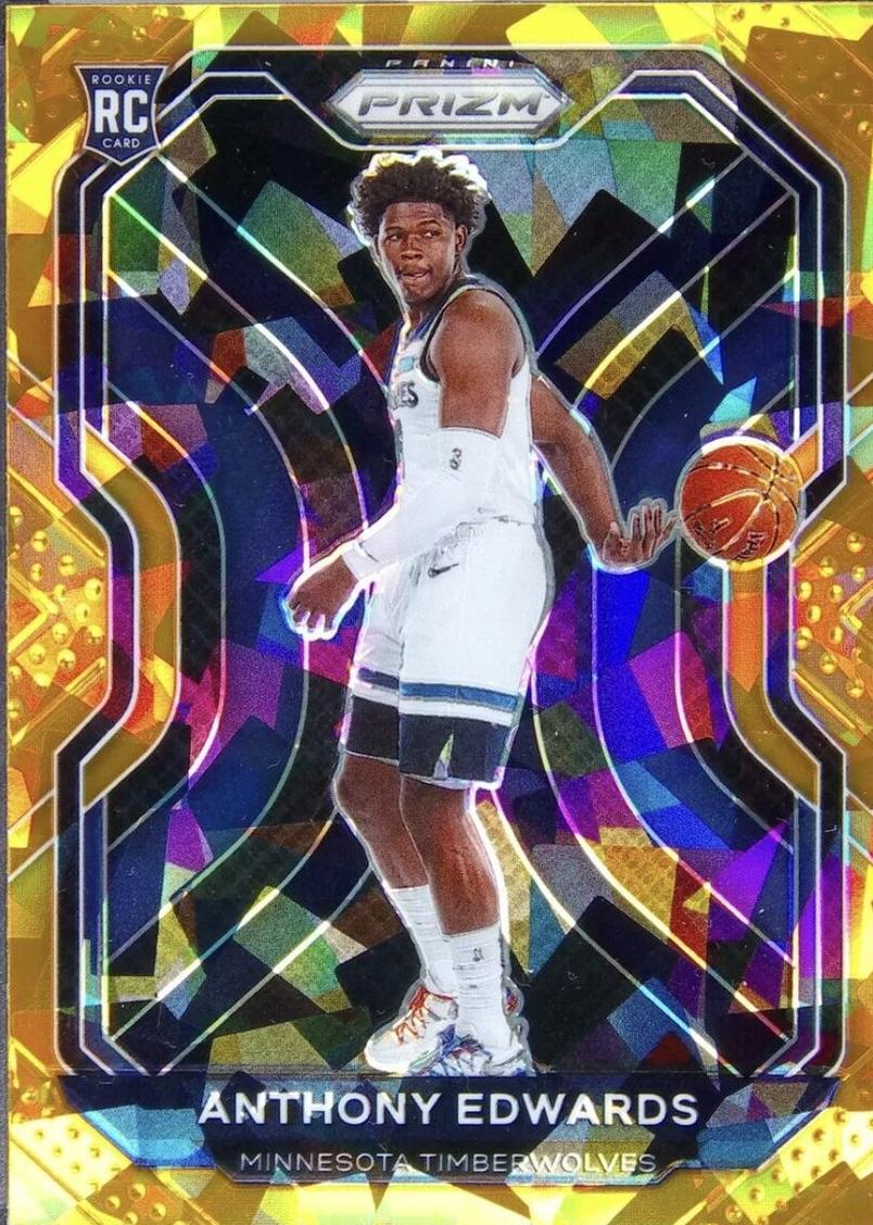 2020 Panini Prizm Basketball Orange Ice Anthony Edwards #258 PSA 9