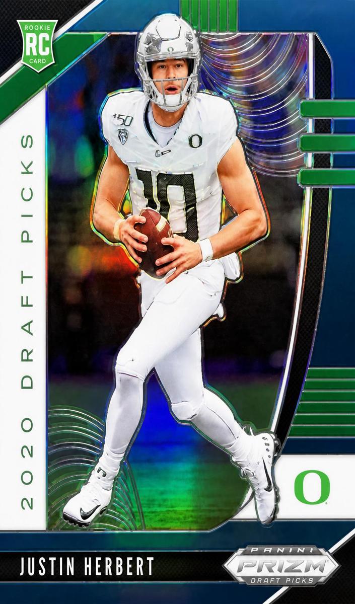 2020 Panini Prizm Draft Picks Football Blue Justin Herbert #102