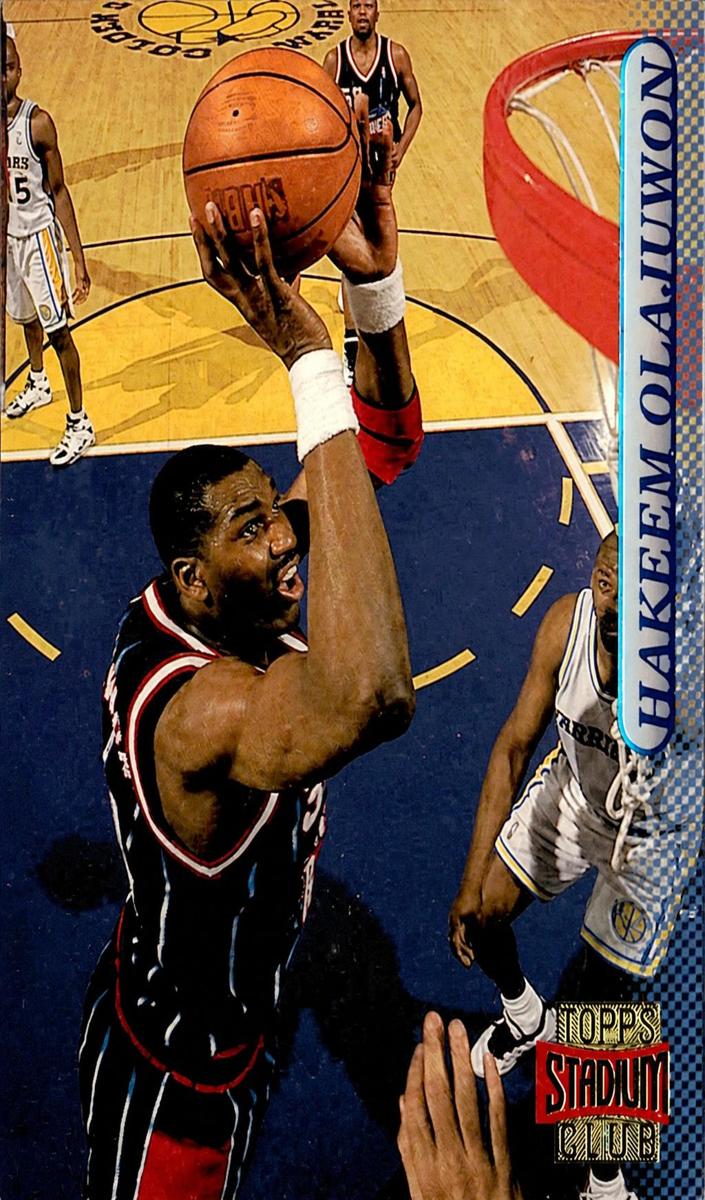 1996 Topps Stadium Club Basketball Hakeem Olajuwon #123 PSA 9