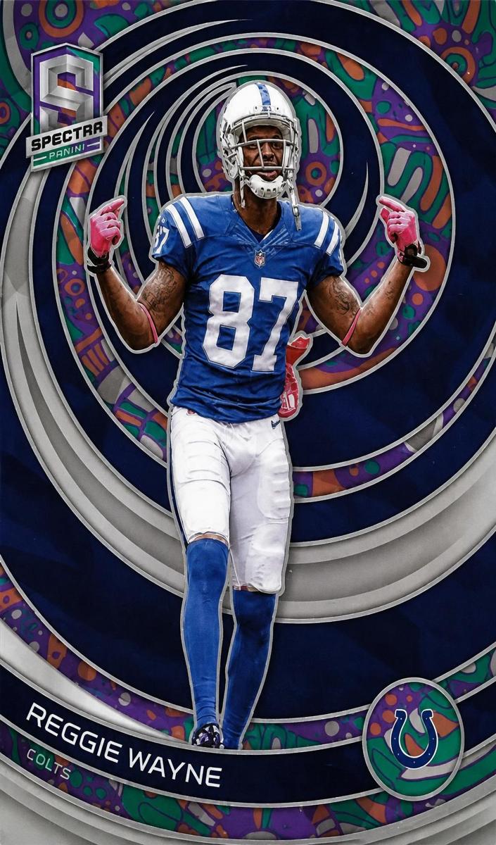 2023 Panini Spectra Football Psychedelic Reggie Wayne #38