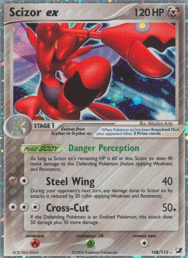 2005 Pokemon EX Unseen Forces Scizor EX #108