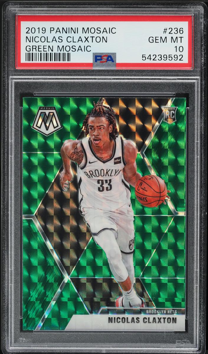 2019 Panini Mosaic Basketball Green Mosaic Nicolas Claxton #236