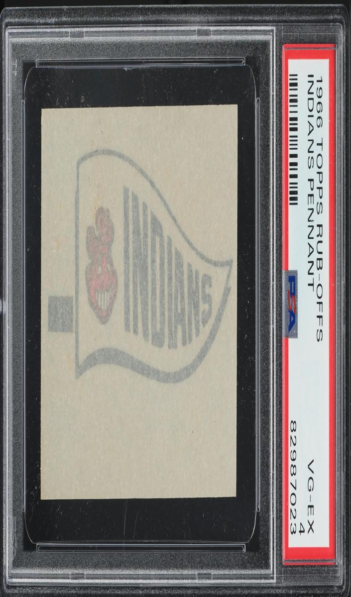 1966 Topps Rub-Offs Baseball Indians Pennant #NNO