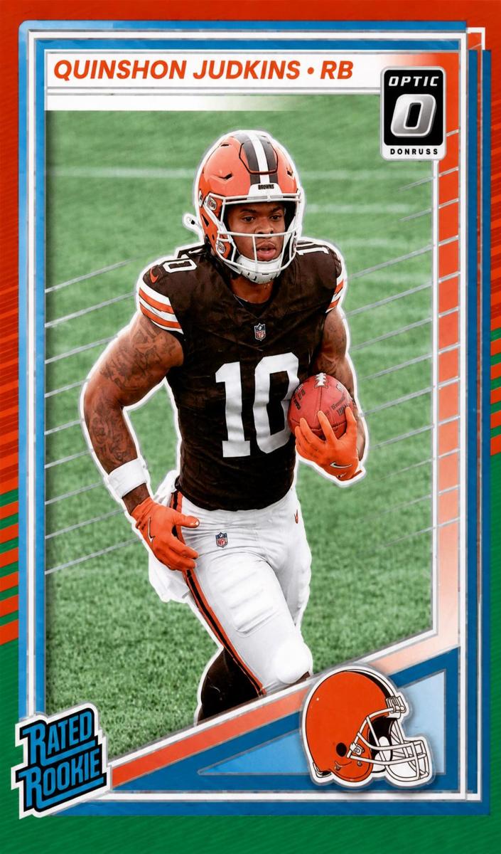 2025 Panini Donruss Football Red and Green Quinshon Judkins #330