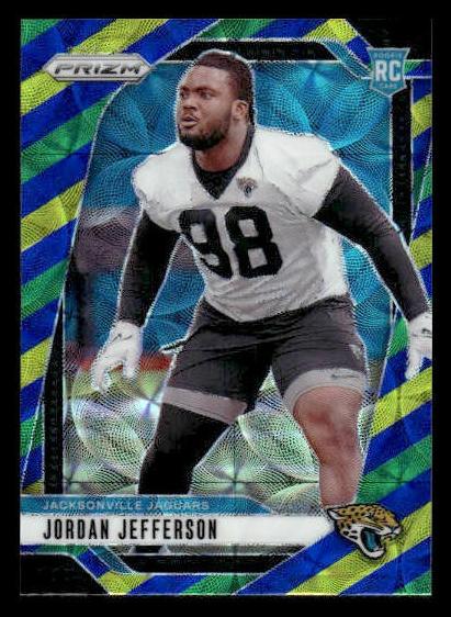 2024 Panini Prizm Football Choice Blue Yellow and Green Jordan Jefferson #358