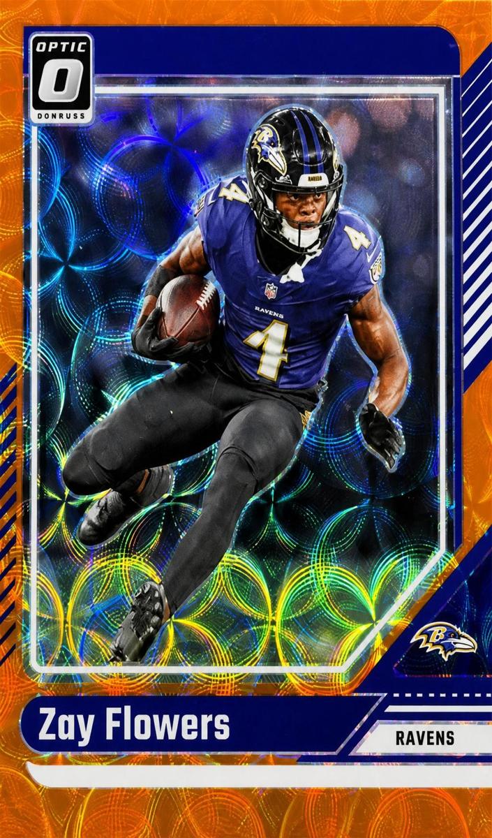 2024 Donruss Optic Football Orange Scope Zay Flowers #15