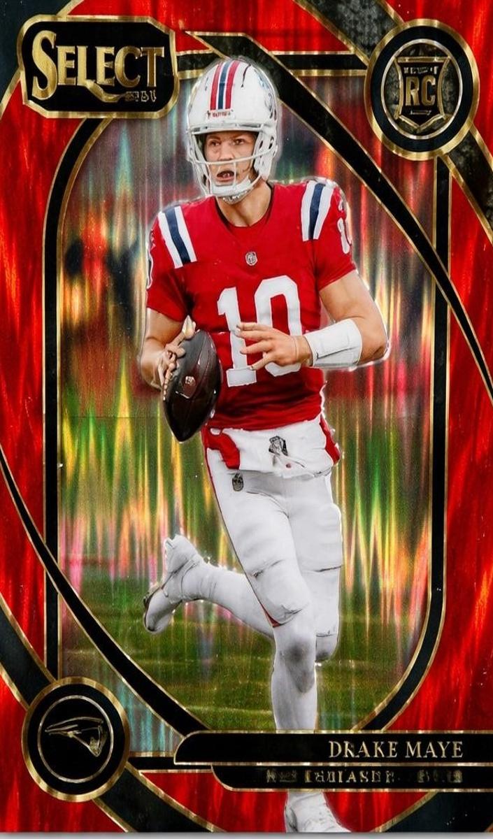 2024 Panini Select Football Red Shock Drake Maye #218 PSA 9